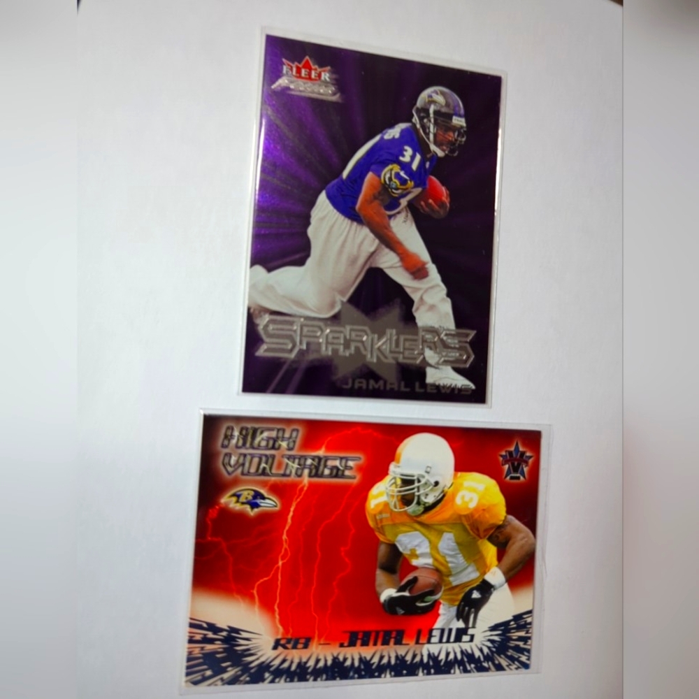 JAMAL LEWIS 2000 Fleer Focus SPARKLERS RC #11  RAVENS+HIGH VOLTAGE RB #2 Pacific